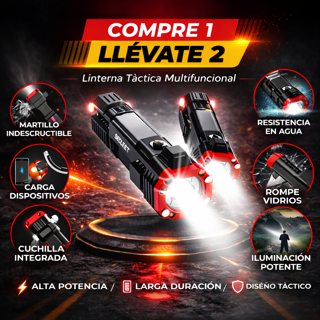 Compre 1 Llévate 2 - Linterna Táctica Multifuncional Titanium™