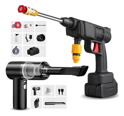 Hidrolavadora Portátil Recargable 2 Baterías + Aspiradora Vacum 3 en 1 TurboJet™