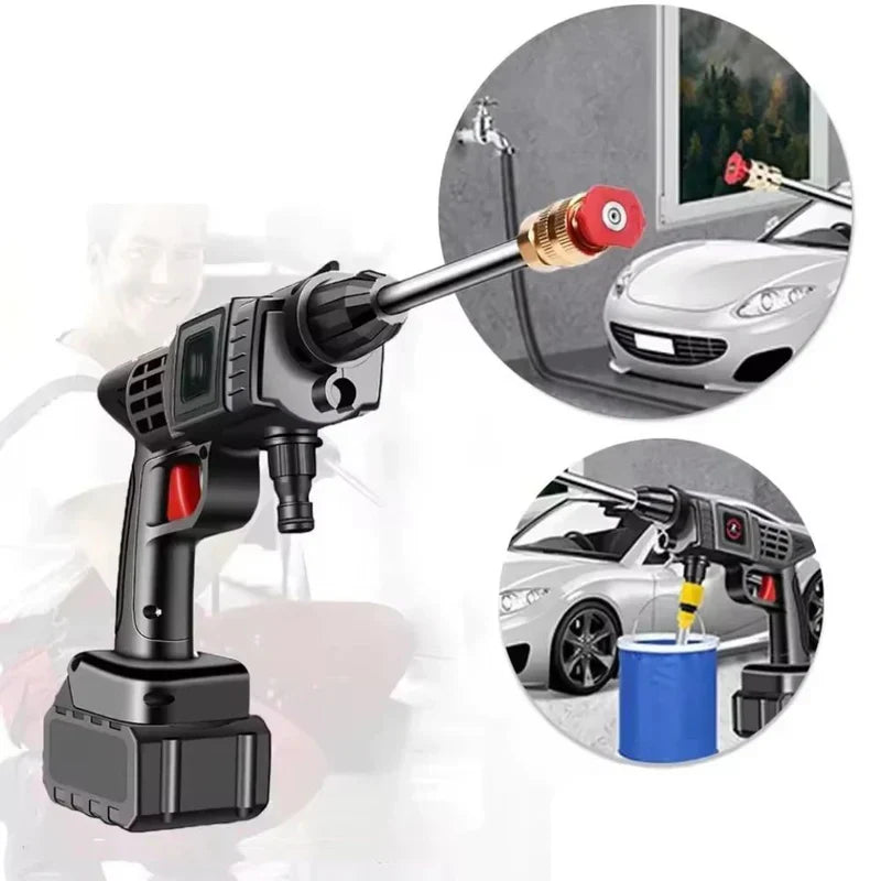 Hidrolavadora Portátil Recargable 2 Baterías + Aspiradora Vacum 3 en 1 TurboJet™