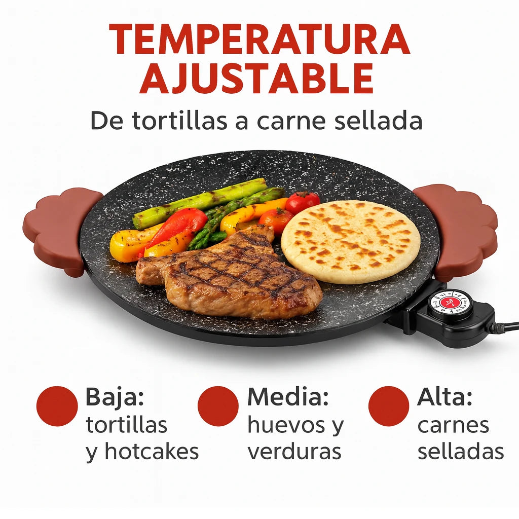 Temperatura ajustable: de tortillas a carne sellada