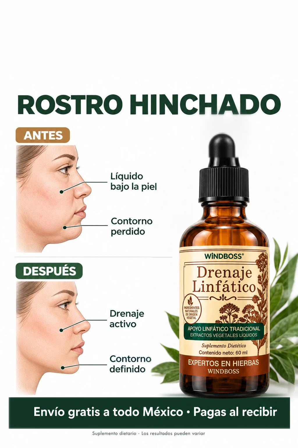 Compra 1 y Llévate 2 - Gotas de Drenaje Linfático WINDBOSS™ 60 ml