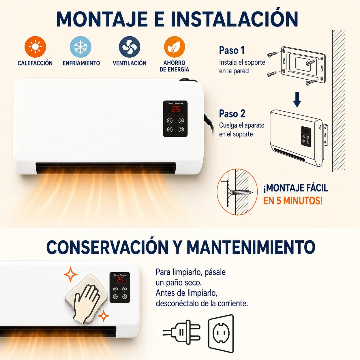 Montaje e instalación del calefactor CalorFlow